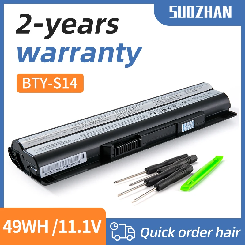 SUOZHAN Подлинный аккумулятор для ноутбука BTY-S14 для MSI BTY-S15 CR650 CX650 FR400 FR600 FR610 FR620 FR700 FX400 FX420 FX600 FX603 FX610 Изображение 0