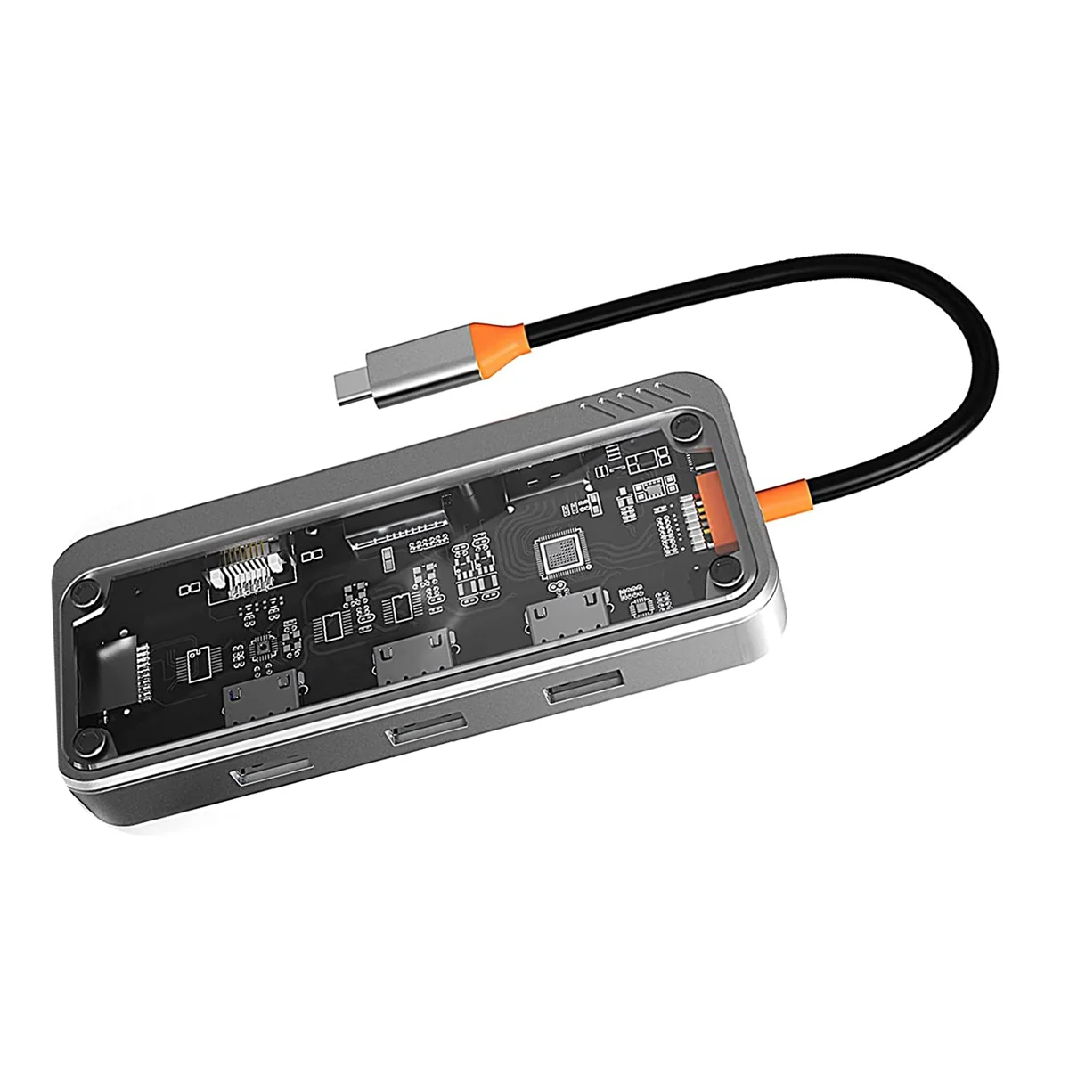 Адаптер-концентратор USB C 10 в 1, Док-станции для ноутбуков USB C для двух мониторов, Порты USB3.0 2.0, Зарядка PD мощностью 100 Вт, RJ45, Аудио Изображение 0