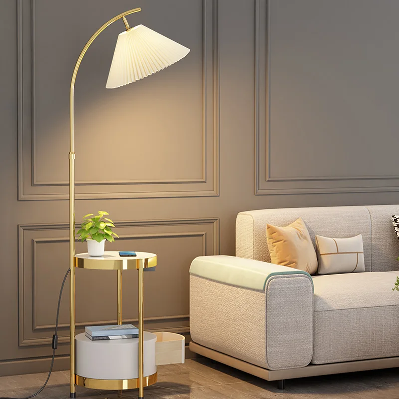 Скандинавский торшер освещение гостиной прикроватная лампа для спальни торшер для дивана кабинет беспроводная зарядка вертикальная настольная лампа Изображение 1