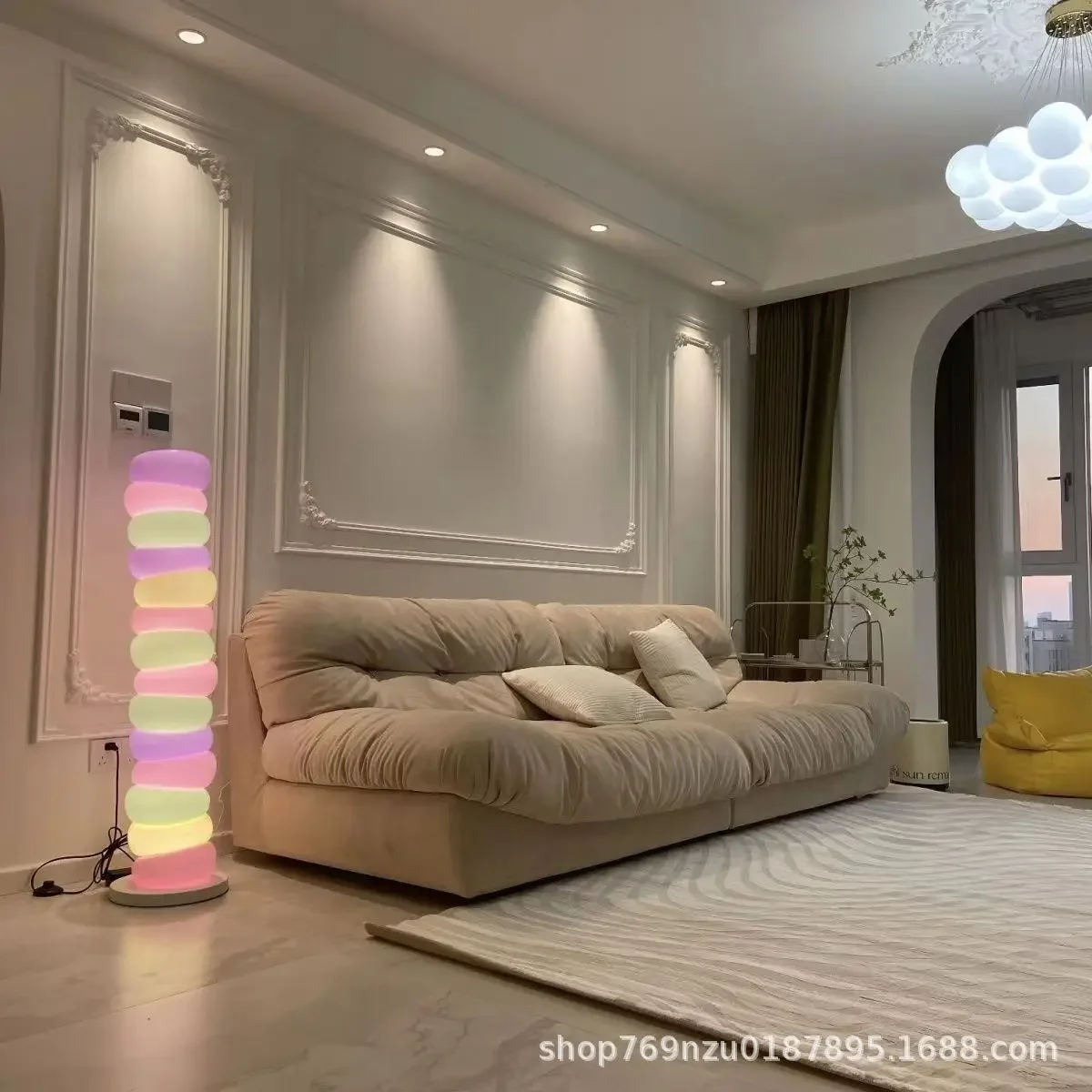 Сахарный торшер в стиле ворса, гостиная, спальня, чувство дизайна, Современные простые украшения, декоративная лампа, конфетный детский светильник Изображение 1