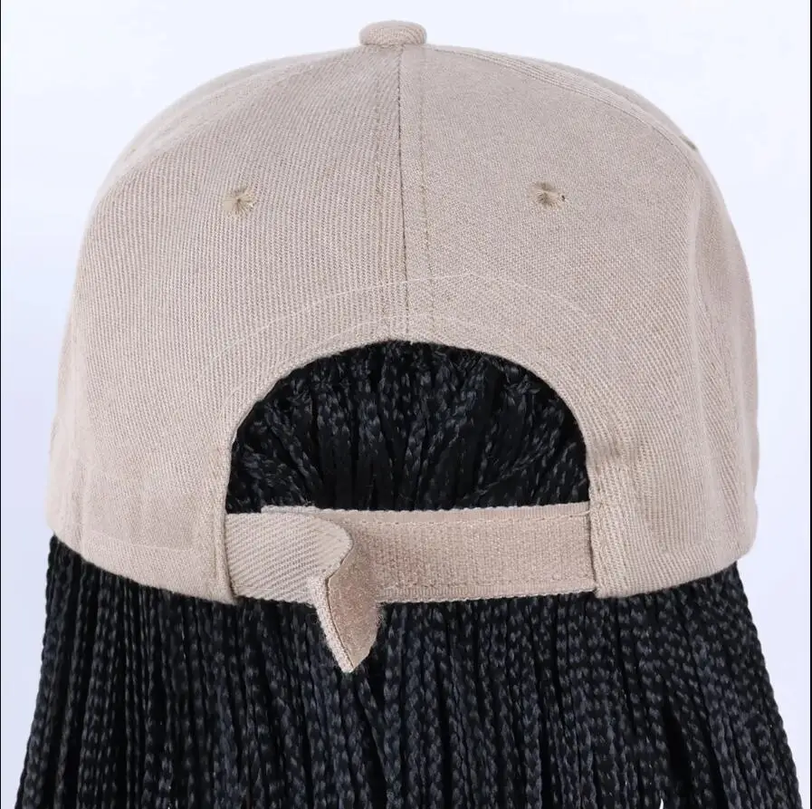 Зеленая синтетическая плетеная шляпа Парики Бейсболка с цветной коробкой длиной 16 дюймов Для наращивания волос в косичку для чернокожих Белых женщин и девочек Изображение 4