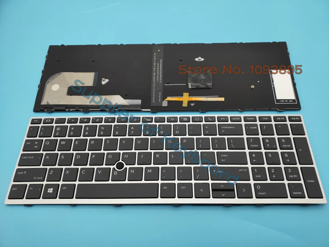 НОВИНКА для ноутбука HP Elitebook 750 755 850 855 G5 Английская клавиатура с подсветкой Изображение 0