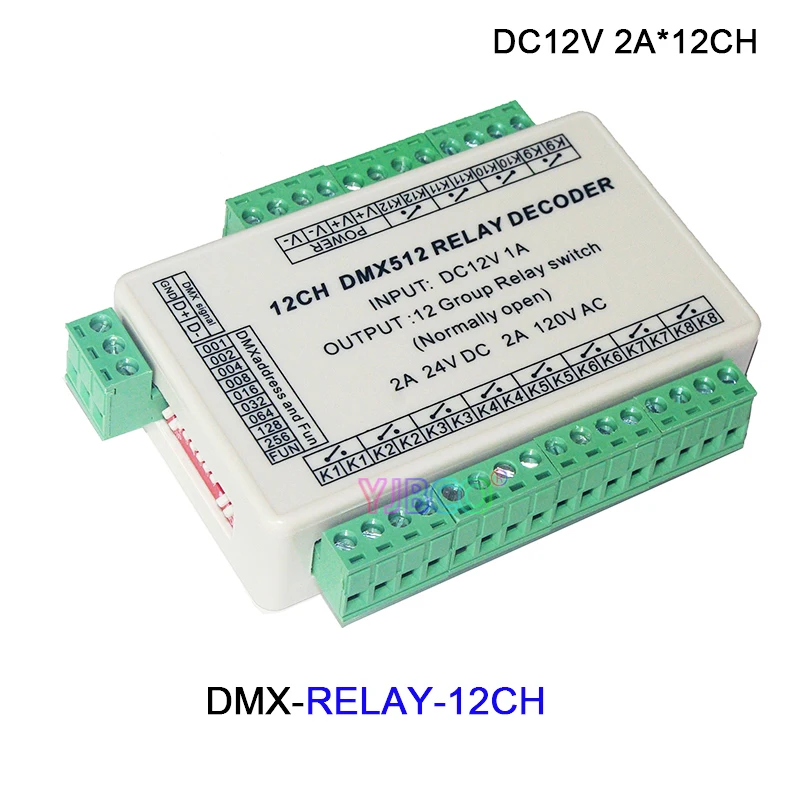 12V LED DMX512 Декодер Реле RGB RGBW Контроллер 3 канала/4 КАНАЛА/6 каналов/8 каналов/12 каналов/16 Каналов Каналы Реле XRL RJ45 Для освещения лампы Изображение 3