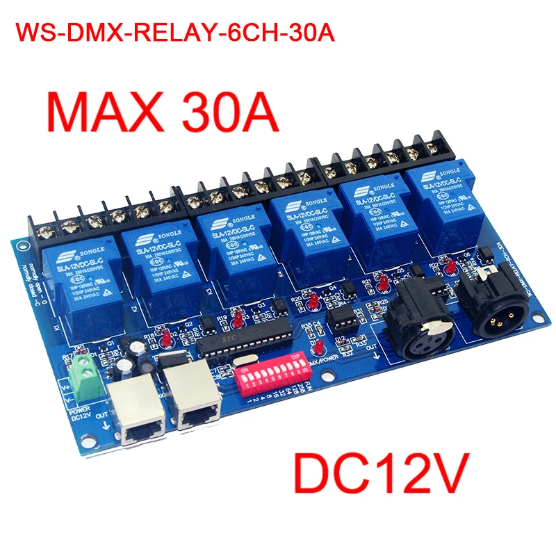 12V LED DMX512 Декодер Реле RGB RGBW Контроллер 3 канала/4 КАНАЛА/6 каналов/8 каналов/12 каналов/16 Каналов Каналы Реле XRL RJ45 Для освещения лампы Изображение 5
