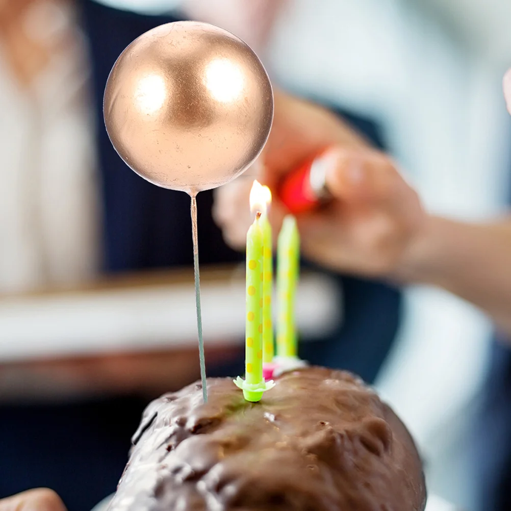 42 Шт Топпер для десерта Зеркальная Отделка Детский Шоколадный торт Шарики из пенопласта для украшения торта Выбор Закусок Изображение 3