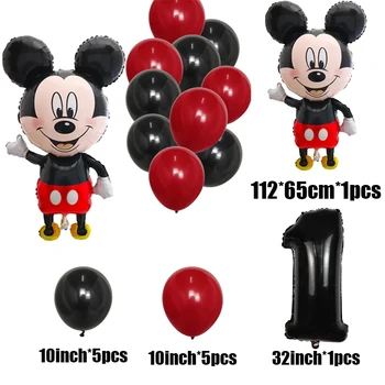 1 Комплект Воздушных шаров с Микки Маусом, декор для вечеринки по случаю Дня рождения, Декор для Душа ребенка, Детская вечеринка, Воздушный шар с Микки, Воздушные Шары