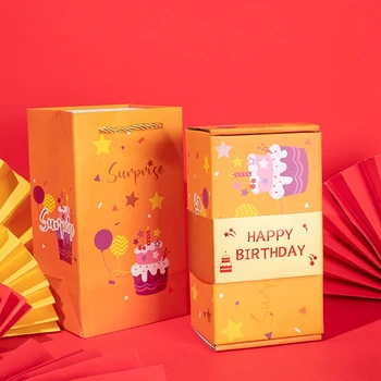 1 Комплект Подарочная коробка с сюрпризом Создание самого удивительного подарка Подарочная коробка с сюрпризом Креативная Подарочная коробка DIY Складная бумажная коробка