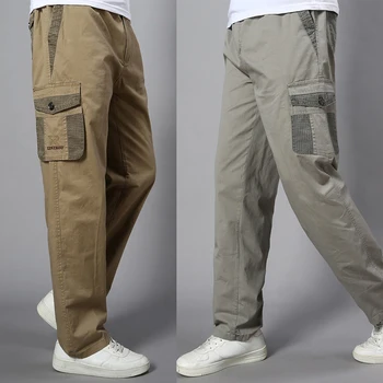 2020 Весна лето Новые повседневные брюки мужские хлопковые модные брюки мужская одежда уличная одежда плюс размер 5XL