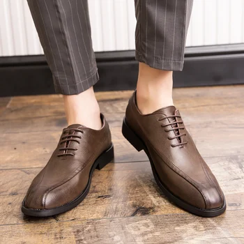 2023 Новая роскошная мужская обувь в стиле дерби, дизайнерская обувь из натуральной кожи ручной работы, модная мужская обувь, Официальная деловая обувь для мужчин B180