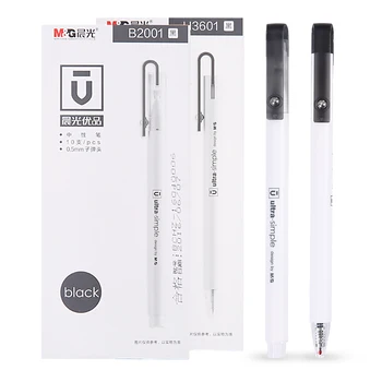 5 /10ШТ Гелевая ручка серии M & G U H3601 Гелевая ручка черная для заправки офисной деловой ручки