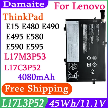 L17L3P52 Аккумулятор для ноутбука Lenovo ThinkPad E480 E580 R480 R580 L480 L490 L580 L590 L14 L15 L14 01AV463 01AV466 L17C3P52 L17M3P53