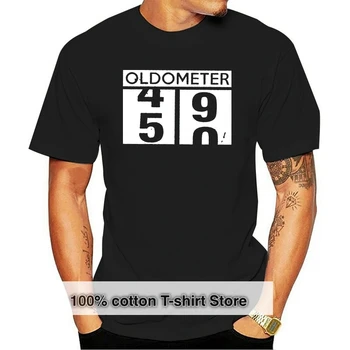 Oldometer 49 50 Подарок на 50-й день рождения Винтажная мужская черная футболка S-5XL