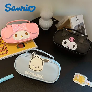 Sanrio Kuromi Вместительные Фигурки Аниме Hello Kitty Cinnamoroll Сумка Для Карандашей Мультфильм Пенал Большой Емкости Студенческие Подарки