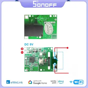 SONOFF Wifi RE5V1C Релейный модуль Smart Switch 5V DC Поддержка автоматизации умного дома eWeLink Alexa Google Home APP Control