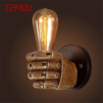 TEMOU Промышленный Классический настенный светильник Креативные ретро светильники в стиле Лофт бра со светодиодной подсветкой