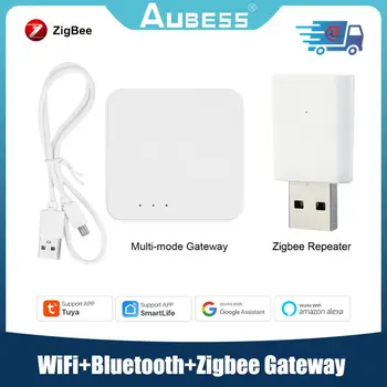 Tuya Smart Multi-mode Gateway ZigBee 3.0 Bluetooth WiFi, Сетчатый мост-концентратор для умного дома, Совместимый с Smart Life Alexa Google Home