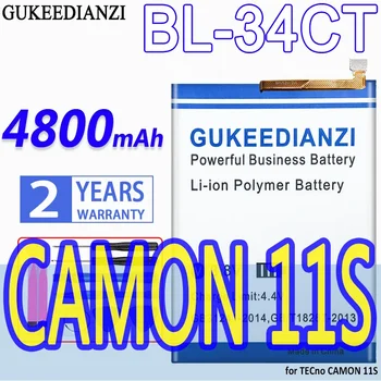 Аккумулятор GUKEEDIANZI большой емкости BL-34CT 4800 мАч для TECno CAMON 11S
