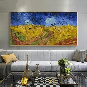 Алмазная живопись 5D своими руками, Ван Гог, импрессионист, Пшеничное поле, Воронье Небо, Алмазная мозаика, Квадратная Круглая вышивка крестом. Наборы для вышивки крестом