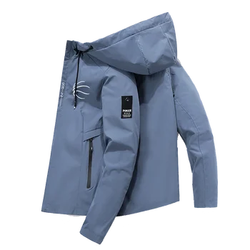 Весенне-осенняя куртка-бомбер, мужская ветрозащитная куртка на молнии, повседневная высококачественная бейсбольная куртка с капюшоном, спортивная куртка на открытом воздухе
