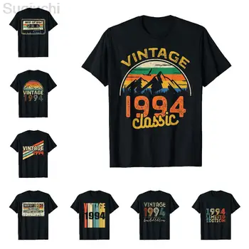 Винтажная классическая футболка 1994 года в стиле ретро 90-х на день рождения, футболки из 100% хлопка, мужские и женские футболки унисекс