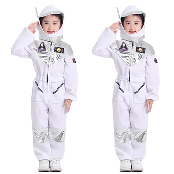 Детский костюм астронавта, космический костюм, Приключенческий комбинезон, детский костюм для косплея на Хэллоуин, Карнавальный костюм с полной экипировкой, Ракетный скафандр с мячом