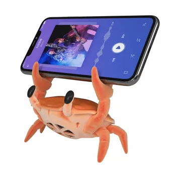 Динамик Crab С Поддержкой Mini Bluetooth Dudukan Telepon Tombol Nirkabel Bentuk Suara Surround Portabel Elektronik Audio Creatif Meg