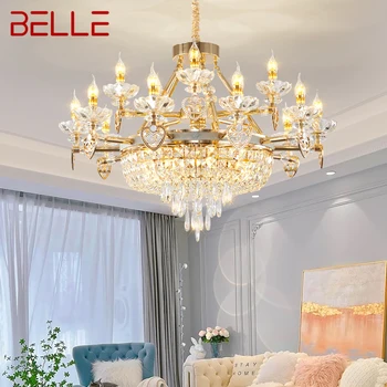 Европейская подвесная люстра BELLE Простой Роскошный хрустальный светодиодный подвесной светильник Современный для дома гостиной столовой спальни