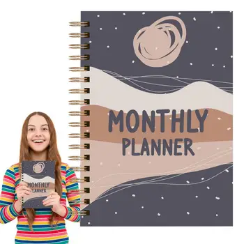 Ежемесячный планировщик на 2024 год Ежемесячный планировщик, книга-календарь с достаточным количеством свободного места для мужчин, женщин, детей