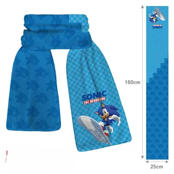 Звуковой шарф, окружающий двухмерный мультяшный Супер мягкий плюшевый шарф, осенне-зимняя теплая шаль для мужчин и женщин