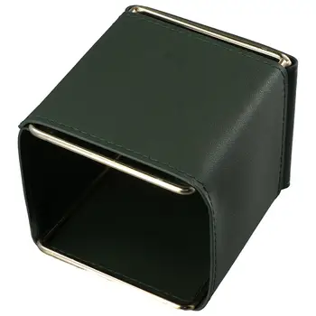 Кожаный держатель для карандашей, настольный зеленый Держатель для кисточек для макияжа, настольный органайзер для офиса