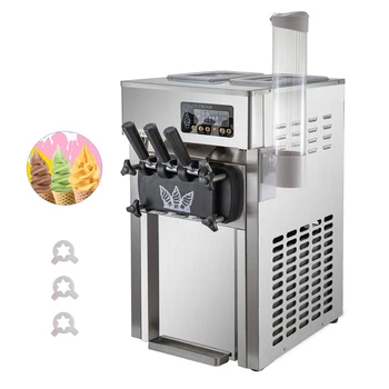 Коммерческая машина для приготовления мягкого мороженого, настольная машина для производства мороженого, полноавтоматический автомат по продаже мороженого 110V 220V