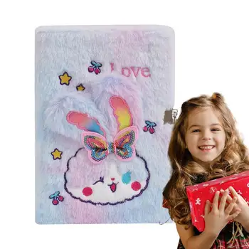 Личный блокнот Секретный блокируемый дневник с замком Блокируемый набор блокнотов для дневника плюшевого кролика Rabbit Diary для детей и девочек