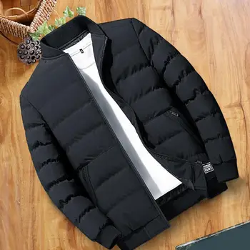 Модная бейсбольная куртка, Сверхмягкая Ветрозащитная куртка с ребристым низом, теплое мужское пальто с длинным рукавом, уличная одежда