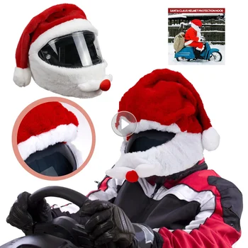 Мотоциклетный шлем, Мультяшный Плюшевый шлем, защитный чехол, Полнолицевые чехлы для активного отдыха, Персонализированные шлемы, Рождество