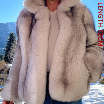 Мужская одежда, куртки из натурального лисьего меха для мужчин, мужская зимняя куртка с большим воротником из натурального меха, мужская шуба из лисы