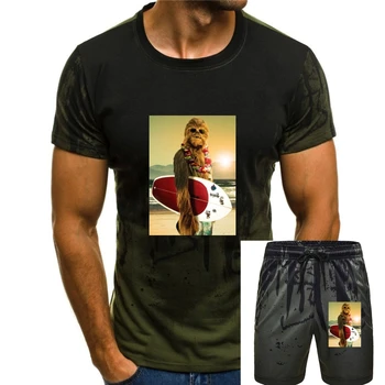 Мужская футболка Surf Chewbacca Surfing С Принтом Футболки для девочек, новинка, футболка для женщин