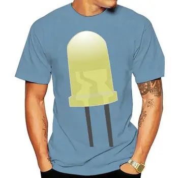 Мужская футболка с желтой светодиодной лампой (включена), дизайнерская футболка S-XXXL, уличная одежда, дышащая весенне-осенняя рубашка для отдыха