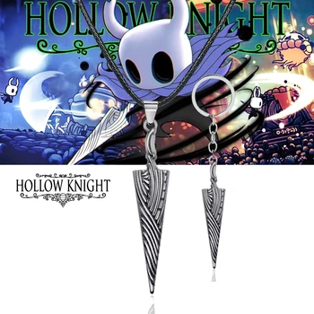 Новая игра Hollow Knight Костяной гвоздь Брелок Ожерелье Чистый гвоздь Меч Металлический кулон Брелок для ключей Косплей Ювелирные изделия Подарки