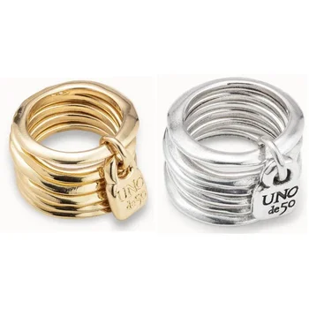 Новое высококачественное кольцо в испанском стиле, изысканная мода, позолоченное кольцо из 6 частей 925 пробы, Уникальный подарок к празднику, обручальные кольца для женщин