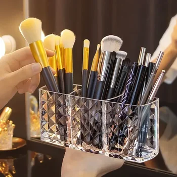 Органайзер Алмазный карандаш для макияжа бровей в ванной Акриловый косметический дисплей Коробка для кистей, подставка для хранения губной помады