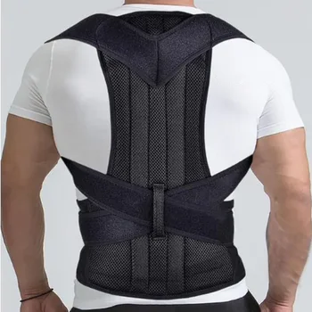 Пояс для поддержки спины Ортопедический корсет для осанки Бандаж для спины Мужской Выпрямитель для спины Круглый Плечевой мужской корректор осанки