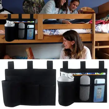 Прикроватная сумка для хранения в общежитии, универсальная сумка для хранения на двухъярусной кровати, увеличьте пространство в общежитии с помощью органайзера с несколькими карманами для длительного хранения
