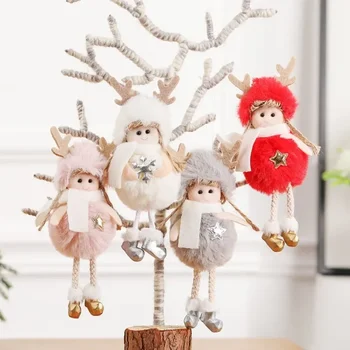 Продается уникальная рождественская плюшевая подвеска в виде Ангела, детская милая кукла, подарок для девочки, подвеска в виде Рождественской елки