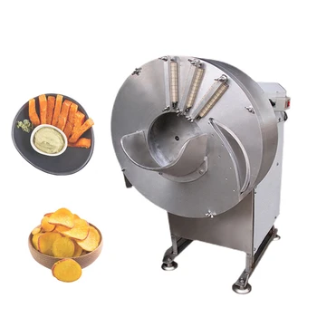 Промышленная машина для нарезки картофеля, фруктов, имбиря, Электрическая машина для измельчения овощей, машина для резки помидоров и лука