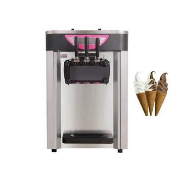 Простая в эксплуатации машина для приготовления мягкого мороженого, небольшая настольная машина для приготовления фруктового мороженого с разными вкусами