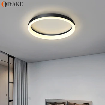 Простые круглые светодиодные потолочные светильники для спальни, современный домашний декор, лампа для гостиной в скандинавском стиле, Минималистичная лампа для кабинета в комнате Ins