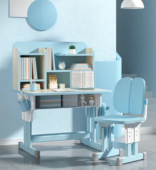 Рабочий стол ученика начальной школы, домашний письменный стол, стул, парта, регулируемый письменный стол и комплект стульев