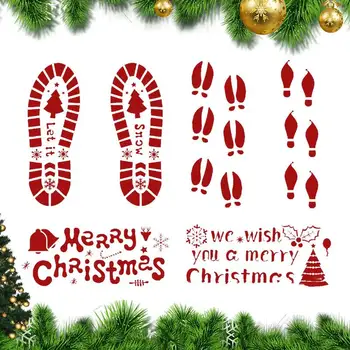 Рождественские Трафареты, Милый Снеговик, Санта-Клаус, инструмент для рисования Граффити, шаблон для рисования распылением, декор для скрапбукинга, сделай сам, окно