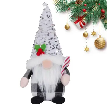 Рождественский плюшевый декор в виде гномов, Мягкие украшения в виде гномов Санта-Клауса для дома, плюшевые куклы-гномы, настольное украшение, Рождественская елка