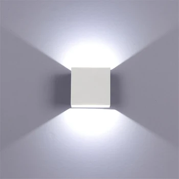 Светодиодная алюминиевая настенная лампа lampada luminaria мощностью 6 Вт, проектная квадратная светодиодная лампа, прикроватная тумбочка, освещение спальни
